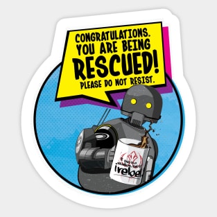 Coffee will Rescue You. Sticker